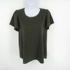 Philosophy Womens Short Sleeve T-Shirt Dark Olive Green Small NWT $38